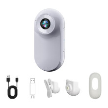 Body Camera 1080P Action Camera Hands Free Wearable Action Body Cam for Outdoor Work Travel Pet Walking White