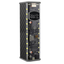 PD65W Battery Storage Box Super Fast Charging 8 Cell 18650 DIY Power Bank Case, Digital Display USB+Type-C Holder