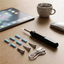 Wireless Ear Wax Removal with Camera Rechargeable Ear Cleaner HD Check Camera with Ear Spoon Set Canal Clean