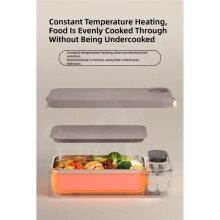 Verwarmde Lunchbox, Oplaadbare Draagbare Verwarmer, Draagbare Elektrische Lunchbox met Roestvrijstalen Bakje voor Kinderen B
