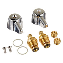 39674E 2-Handle Lavatory Faucet Trim Kit for Central Brass Faucets,Brass, Chrome Finish