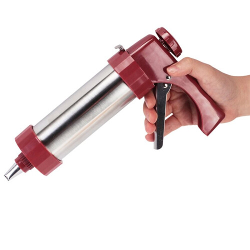 Cookie Press Set with 13 Cookie Pattern Discs and 8 Icing Nozzles, Bringing You Joyful Baking Experience