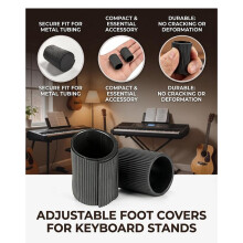 4 Pcs Adjustable Bottom Rests with 4 Pcs Top Sleeves,Digital Piano Foot Rests Set Piano Accessories