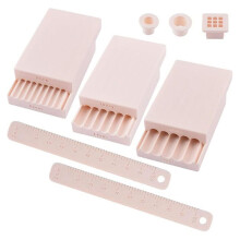 Clay Making Tool Set 4/6/8mm Polymer Clay Bead Roller with Cutter and Thickness Rulers for DIY Crafts