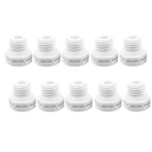 10Pcs M12x1.5 Air Vent Valve Screw in Protective Vent Plug M12x1.5 Plastic Vent Plug Waterproof Air Vent Valve White