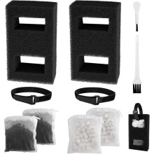 Aquarium Filter Media Set for Fluval SPEC,EVO Betta Flex Desktop Aquarium,Fish Tank Accessories Includes 2 Carbon Filter