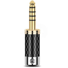 Plug Microphone Cable Connector Gold Plated 5 Poles Stereo Jack Balanced Adapter 4.4mm Male Carbon Fiber Audio Jack