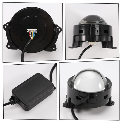 Universal 3 Inch LED Lens Devil'S Eyes Dynamic 33Mode Remote Controller 12V Car Headlight Cool Lamp LED Ambient Light B 1