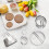 Set di Stampini e Tagliabiscotti con 3 Forme e 5 Misure, Strumento per Tagliare Biscotti e Dessert DIY. 5