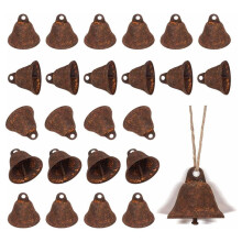Lot de 30 Petites Clochettes Artisanales en Laiton Vieilli, Style Vintage, pour Carillons Éoliens, Sonnettes, Dressage de Chiens et Décorations de