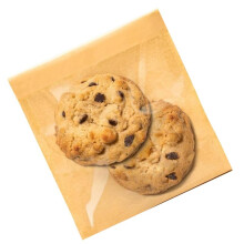 Paquete de 200 Bolsas para Galletas Autosellantes con Cierre, Bolsas de Papel para Panadería de 4,5 X 13,5 cm con Ventana, Fundas para Engrasar.