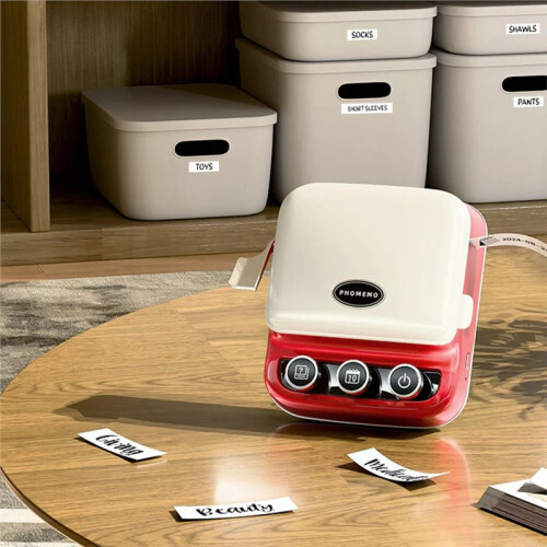 Phomemo P15 Label Printer Gift Label Printer Ribbon Label Printer -Enabled Printing Rechargeable for Name Tag B