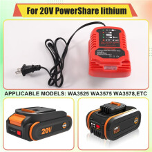 100V-240V Portable Li-Ion Battery Compact Charger for 20V PowerShare Lithium Battery(6Pin) US Plug