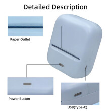Tragbarer, Kabelloser -Thermodrucker mit Tattoo-Papier für Den DIY-Druck Von Tattoo-Logos und -Etiketten für Künstler C