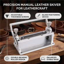 Leather Strap Cutter Machine, 80mm Adjustable Leather Cutting Tool with Scale Ruler, Strip Cutting Machine for Belts