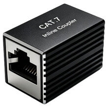RJ45 10Gbps Ethernet Coupler Adapter Aluminum Alloy Female to Female Compatible with Cat5E Cat6 Cat7 Network Extender