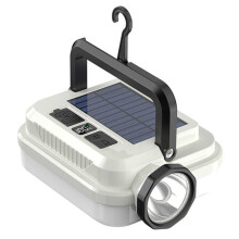Przenośna Lampa Solarna Kempingowa, Awaryjna Lampa Wisząca LED, AkumulaTorowa Lampa Robocza do Namiotu, z Cyfrowym Wyświetlaczem Mocy