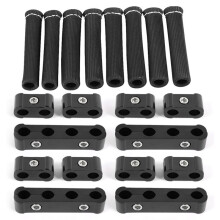 12pc Engine Wire Separator Divider, 8pc Protector Heat Shield Sleeve, Wire Clamp Holder