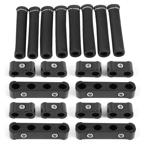 12pc Engine  Wire Separator Divider, 8pc Protector Heat Shield Sleeve,  Wire Clamp Holder