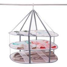 Folding Sweater Drying Rack – 3-Tier Mesh Lay-Flat Clothes Hanger