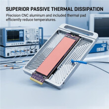 JEYI PCIe 5.0 E3.S to M.2 NVMe SSD Adapter Caddy Enclosure CNC Aluminum Shell Supports 2280 Single/Double Sided with Handle