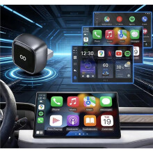 Adaptador Inalámbrico CarPlay 2 en 1 Compatible con IOS y Android Auto, Dongle USB A y USB C Que Convierte de Cableado A