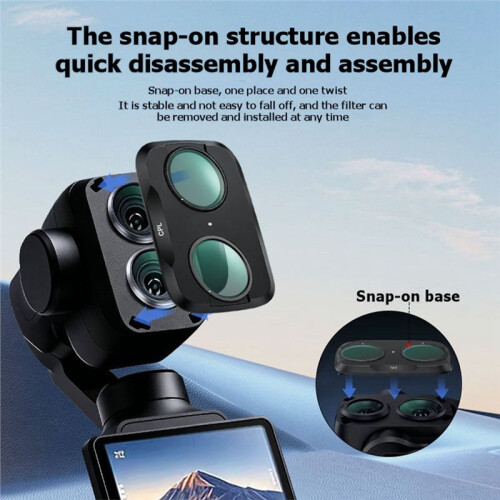 Camera Filter for  Pocket 4Pro UV Protection Lens CPL Polarizing Lens 1/4 Black Soft Filter,Filter Set