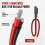 SAE Connector, 4-Pack SAE Single Plug Pigtail Extension Cable, 14AWG Pre-Stripped Bare Ends for Easy Wiring 2