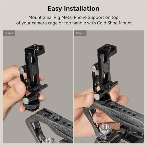Universal Phone Support with Cold Shoe Mount, Smartphone Holder Adapter Support Free Adjustment Joints, Tripod Mount 1