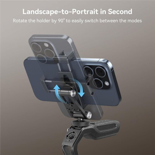 Universal Phone Support with Cold Shoe Mount, Smartphone Holder Adapter Support Free Adjustment Joints, Tripod Mount 2
