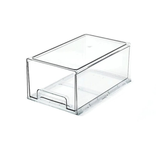 Pull-Out Storage Box Transparent Desktop Organizer for Stationery and Face Masks Multi-Functional Home Extra Large