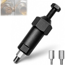 Heavy-Duty Grease Fitting Cleaner Tool Clear Blocked Lubrication Lines Grease Fitting Unclogging Tool with 2 Adapter