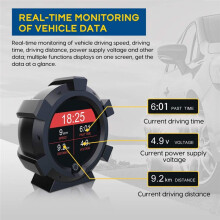 X95 GPS Speedometer MPH Car Inclinometer Level Tilt Gauge , Multi Gauges Vehicle Angle Slope Meter for Off-Road Vehicle