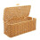 Cable Management Box Handmade Rattan Cable Organizer Cord Basket with Lock, Large Ventilated Storage 1