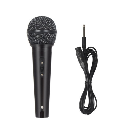 Kit com 4 Microfones Dinâmicos com Cabo de 6,35 mm para Canto, Karaokê, DJ e Discursos em Palco