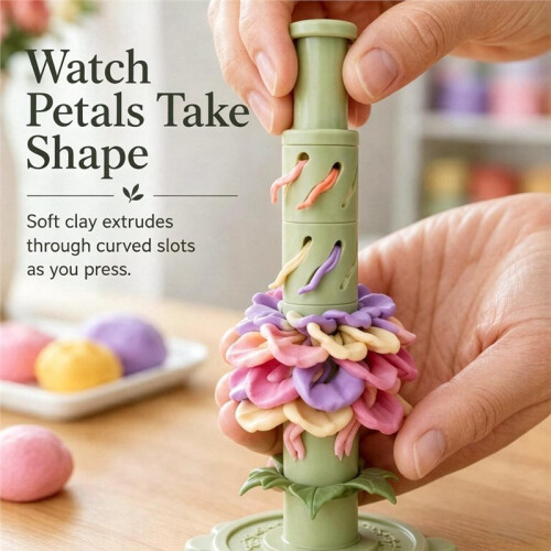 9 Shaping Sleeves Modular Clay Bloom Maker DIY Clay Flower Making Tool for Polymer & Modeling Clay Handmade with Clay 1