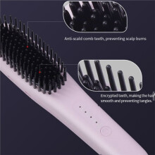 Ionic Hair Straightener Comb - Portable Negative Ion Hair Styling Tool, Adjustable Temperature, Fast Heating -EU