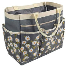 Heavy Duty Garden Tool Bag Tote - Large Canvas Organizer with Multiple Pockets for Gardeners, Outdoor Work & Storage