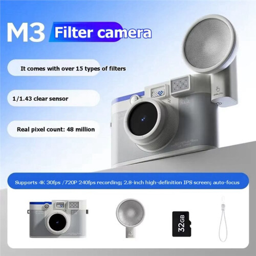 M3 Filter Camera Digital Retro CCD High-Definition IPS Screen Camera Portable Travel Small Camera A 1