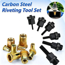 84pcs Manual Riveting Tool Set M3-M12 Sizes Rivet Nuts Heavy-Duty for Automotive Industrial Welding with Colored Label