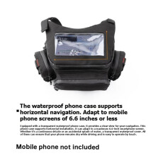Motorcycle Front Mounted Bag Expandable Travel Bag Touchscreen Navigation Bag Multifunctional Storage Bag