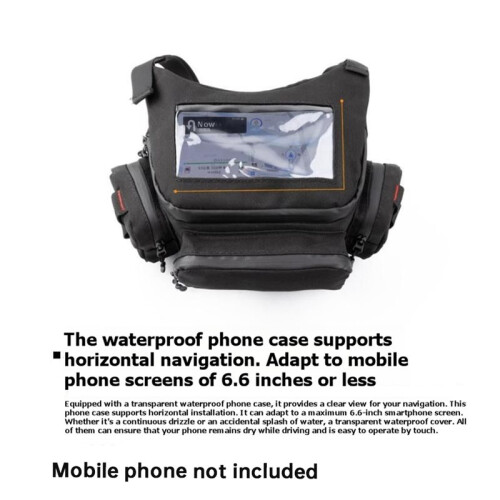 Motorcycle Front Mounted Bag Expandable Travel Bag Touchscreen Navigation Bag Multifunctional Storage Bag