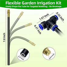 360 Copper Nozzles with Tee Connector for Drip Irrigation Kit Garden Greenhouse Cooling Misting Emitter