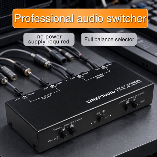 LYNEPAUAIO Audio Signal Selector Switcher Balanced  Switcher XLR Interface Switcher Full Balanced Passive Preamplifier 1