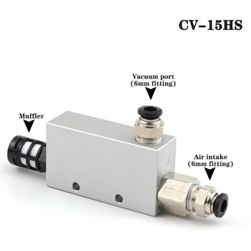 CV-15HS Vacuum Generator (Integrated Vacuum Control Valve and Ejector) - A Pneumatic Vacuum Component for Automation 2