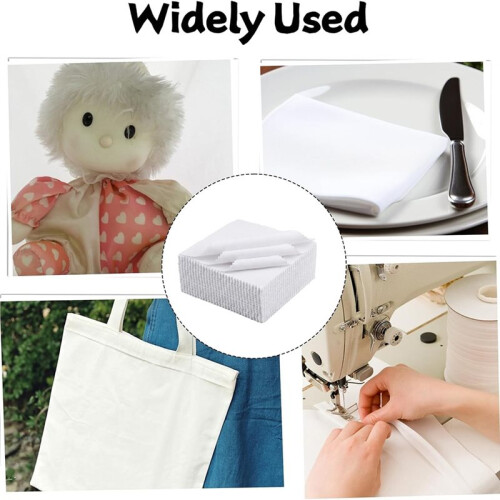 200Pcs Pre-Cut Cotton Fabric Squares - 5-Inch White  Material for Beginner Sewing, DIY Projects & Art 2