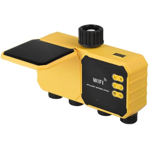 4 Zone WIFI Solar Irrigation Timing Controller Solar Irrigation Timer Automatic Irrigation System Outdoor Water Timer 2