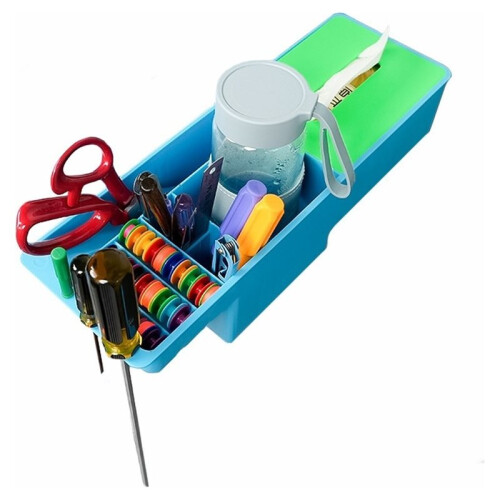 Sewing Machine Desktop Large Capacity Storage Box, Multi Compartment Organizer for Tissue Water Cup Scissors A 1