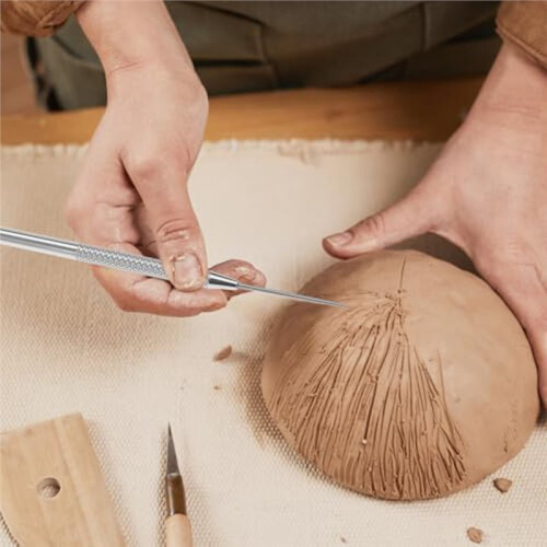 20 Pcs Clay Sculpting Tools Set - Metal Ceramic Needle Modeling Carving Pottery Tools for Detailed Sculpture Projects 2