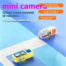 Handkamera im Miniaturformat (Scroll-Effekt + Multi-Modus-Filtereffekte + 1080p + OTG) - Fotos und Videos Aufnehmen - Tragbar - Gelb